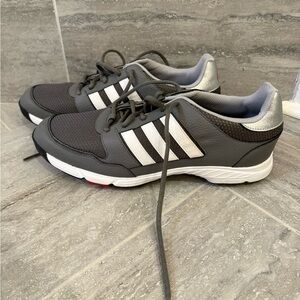 Men's Adidas Gray Golf Shoes with Metallic detail